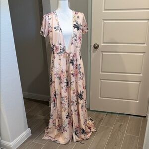 Floral Maxi Dress in Pink by [Brand]